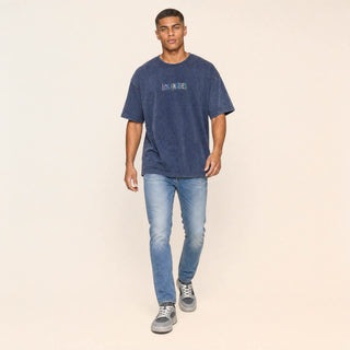 Playera Oversized con Estampado para Hombre Forever 21 #color_azul-marino
