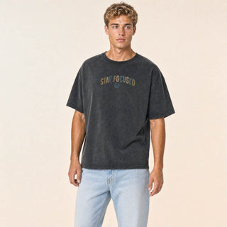 Playera Oversized con Estampado para Hombre Forever 21 #color_negro