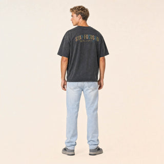 Playera Oversized con Estampado para Hombre Forever 21 #color_negro