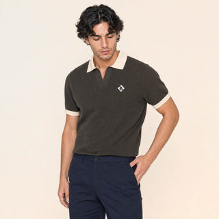 Playera Polo con Contraste para Hombre Forever 21 #color_café