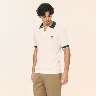 Playera Polo con Contraste para Hombre Forever 21 #color_hueso