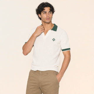 Playera Polo con Contraste para Hombre Forever 21 #color_hueso