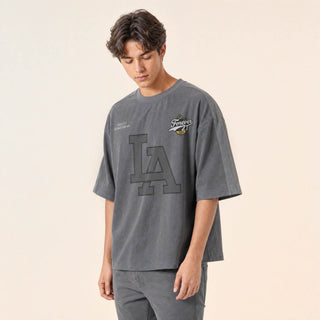 Playera Oversized con Grafico para Hombre Forever 21 #color_gris