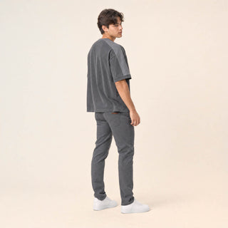 Playera Oversized con Grafico para Hombre Forever 21 #color_gris