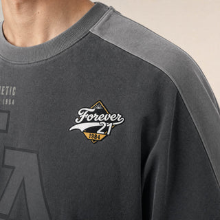 Playera Oversized con Grafico para Hombre Forever 21 #color_gris