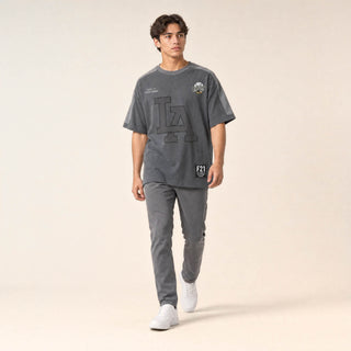 Playera Oversized con Grafico para Hombre Forever 21 #color_gris