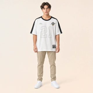 Playera Oversized con Grafico para Hombre Forever 21 #color_hueso