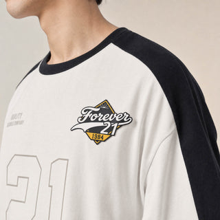 Playera Oversized con Grafico para Hombre Forever 21 #color_hueso