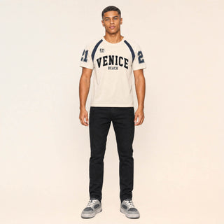 Playera Raglan con Estampado para Hombre Forever 21 #color_hueso