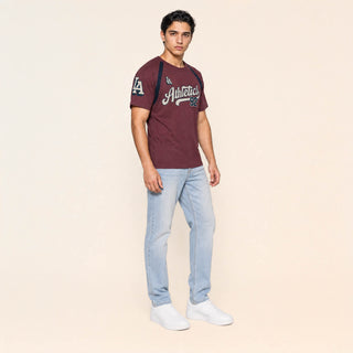Playera Raglan con Estampado para Hombre Forever 21 #color_vino