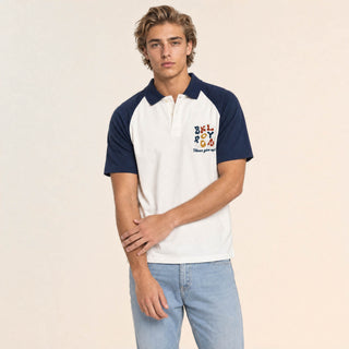 Polo Raglan con Contraste para Hombre Forever 21 #color_hueso