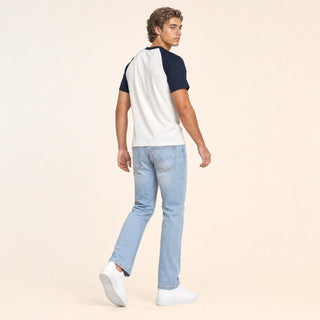 Polo Raglan con Contraste para Hombre Forever 21 #color_hueso