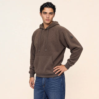 Sudadera Hoodie con Bolsillo para Hombre Forever 21 #color_café
