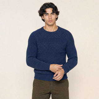 Sueter con Textura en Relieve para Hombre Forever 21 #color_azul-marino