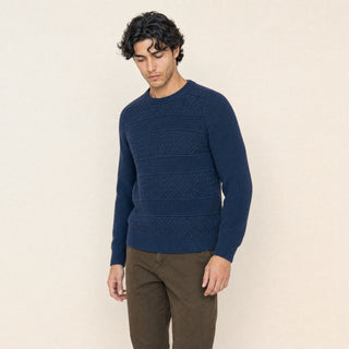 Sueter con Textura en Relieve para Hombre Forever 21 #color_azul-marino