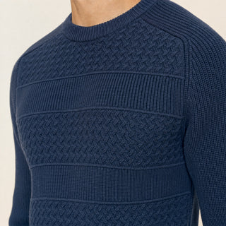 Sueter con Textura en Relieve para Hombre Forever 21 #color_azul-marino