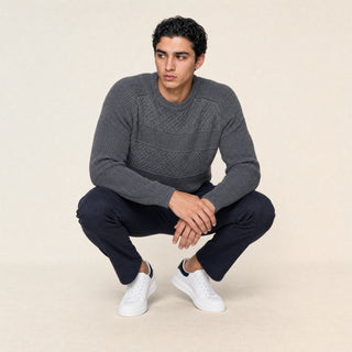 Sueter con Textura en Relieve para Hombre Forever 21 #color_gris-oscuro