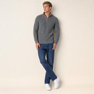 Suéter de Punto con Medio Cierre para Hombre Forever 21 #color_gris
