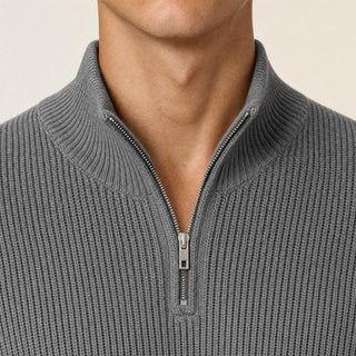 Suéter de Punto con Medio Cierre para Hombre Forever 21 #color_gris