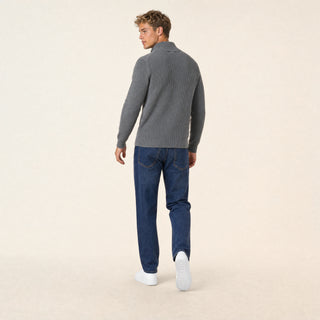 Suéter de Punto con Medio Cierre para Hombre Forever 21 #color_gris