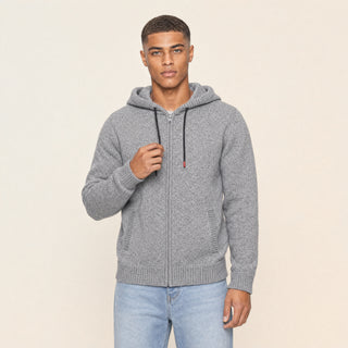 Suéter Hoodie con Cierre para Hombre Forever 21 #color_gris
