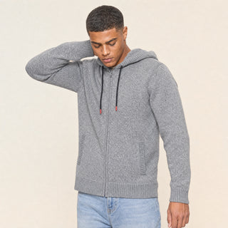 Suéter Hoodie con Cierre para Hombre Forever 21 #color_gris