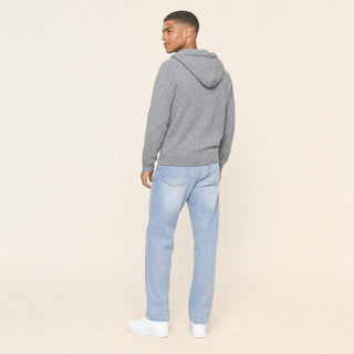 Suéter Hoodie con Cierre para Hombre Forever 21 #color_gris