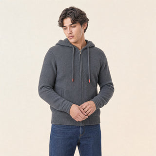 Suéter Hoodie con Cierre para Hombre Forever 21 #color_negro