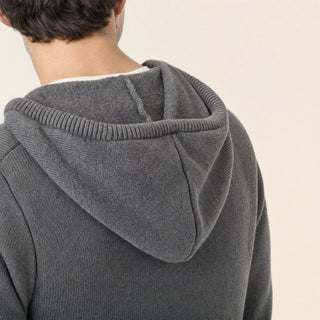 Suéter Hoodie con Cierre para Hombre Forever 21 #color_negro