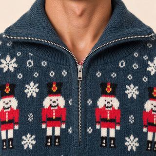 Suéter Navideño con Medio Zipper para Hombre Forever 21 #color_verde