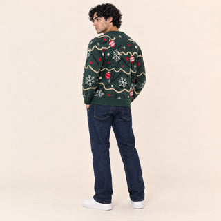 Suéter Navideño con Estampado para Hombre Forever 21 #color_verde
