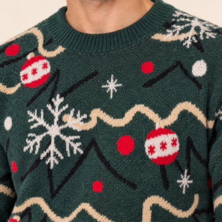 Suéter Navideño con Estampado para Hombre Forever 21 #color_verde