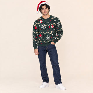 Suéter Navideño con Estampado para Hombre Forever 21 #color_verde