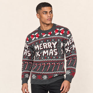 Suéter Navideño con Estampado para Hombre Forever 21 #color_gris