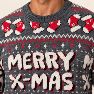 Suéter Navideño con Estampado para Hombre Forever 21 #color_gris