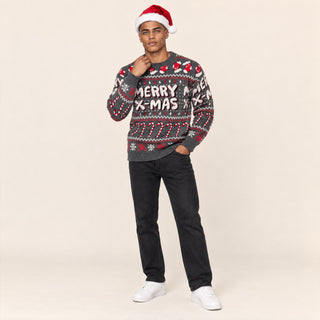 Suéter Navideño con Estampado para Hombre Forever 21 #color_gris