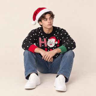 Suéter Navideño con Estampado para Hombre Forever 21 #color_negro