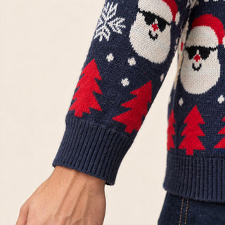 Suéter Navideño con Estampado para Hombre Forever 21 #color_azul-marino