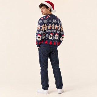 Suéter Navideño con Estampado para Hombre Forever 21 #color_azul-marino