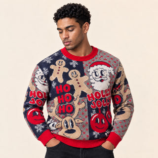 Suéter Navideño con Estampado para Hombre Forever 21 #color_rojo