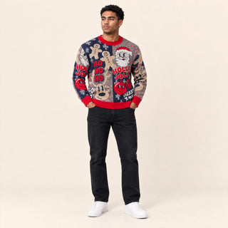 Suéter Navideño con Estampado para Hombre Forever 21 #color_rojo
