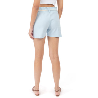 Short High Waist con Pinzas y Cinturon