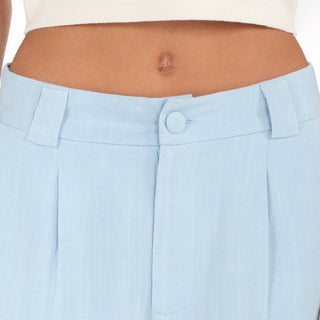 Short de Lino con Pinzas