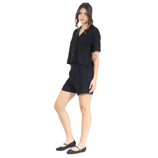 Short de Lino con Pinzas