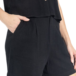 Short de Lino con Pinzas
