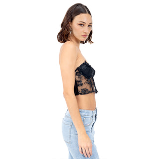 CORSET EMBROIDERY STRAPLESS PARA DAMA FOREVER 21