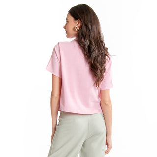Blusa Crop de Lino con Bolsillo