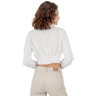 Blusa Camisera Crop Manga Larga