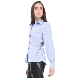 BLUSA PARA MUJER LONG FIT WITH STRING AT SIDE FOREVER 21