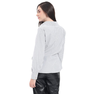 BLUSA PARA MUJER LONG FIT WITH STRING AT SIDE FOREVER 21